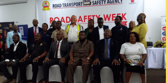 12th December 2023, Minster of Transport and Logistic Hon. Frank Tayali joined by RTSA CEO/Director Eng. Aaron Mwemba at Mulungushi Conference Center during the Launch of the Road Safety week, Theme:" Acting together for road safety."